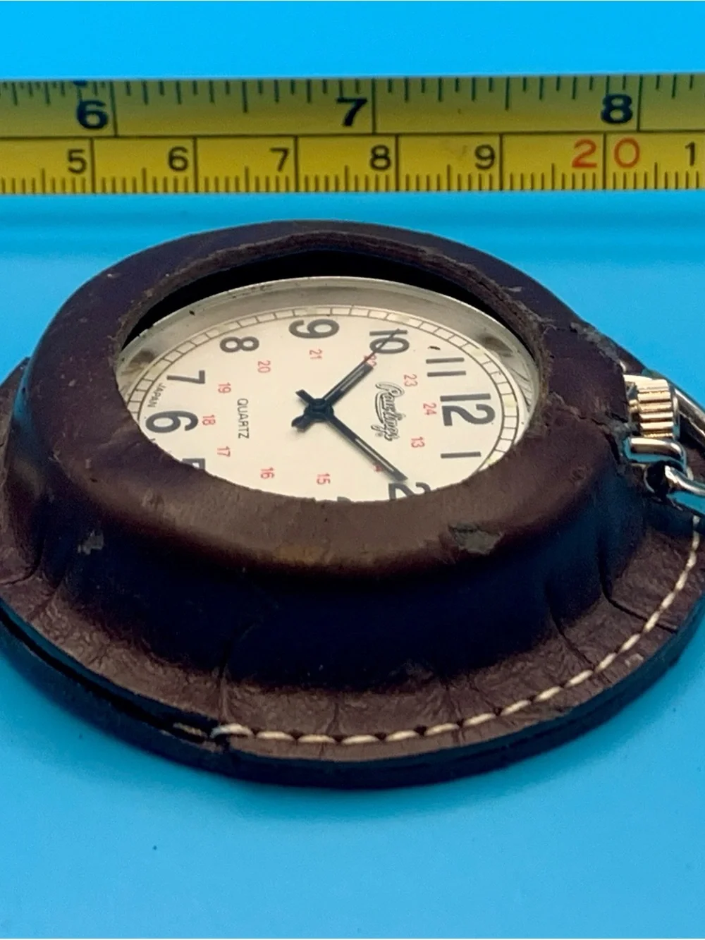 RAWLINGS Vintage Military Field Belt Loop Pocket Watch Holder Works New Battery